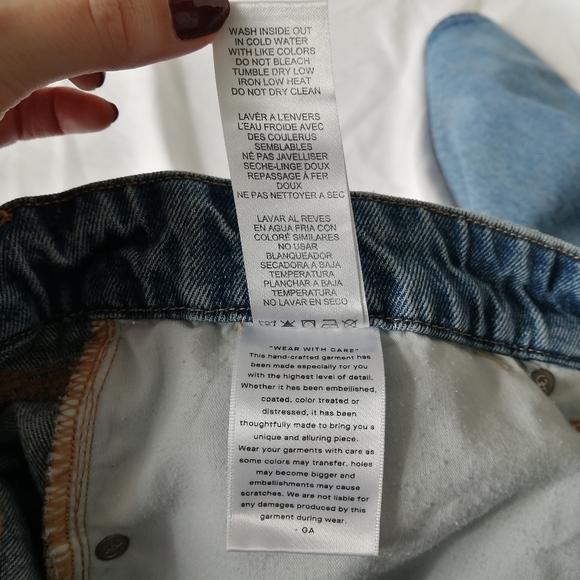 NWT Good American Plus Size Good Petite 90s Mid Rise Baggy Straight Jeans 18 - Picture 13 of 16